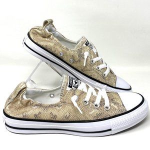 Converse Women's Size 571139F CTAS SHORELINE Slip Pale Putty Grey Canvas Sneaker